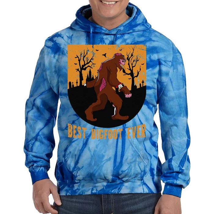 Best Bigfoot Ever Best Halloween Bigfoot Costume Gift Cute Tie Dye Hoodie