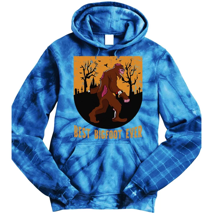 Best Bigfoot Ever Best Halloween Bigfoot Costume Gift Cute Tie Dye Hoodie