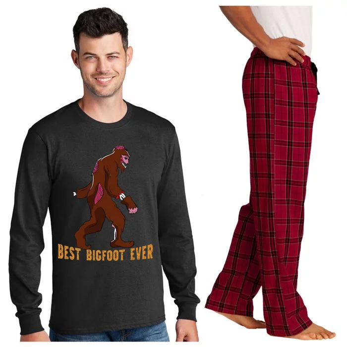 Best Bigfoot Ever Best Halloween Bigfoot Costume Gift Funny Long Sleeve Pajama Set