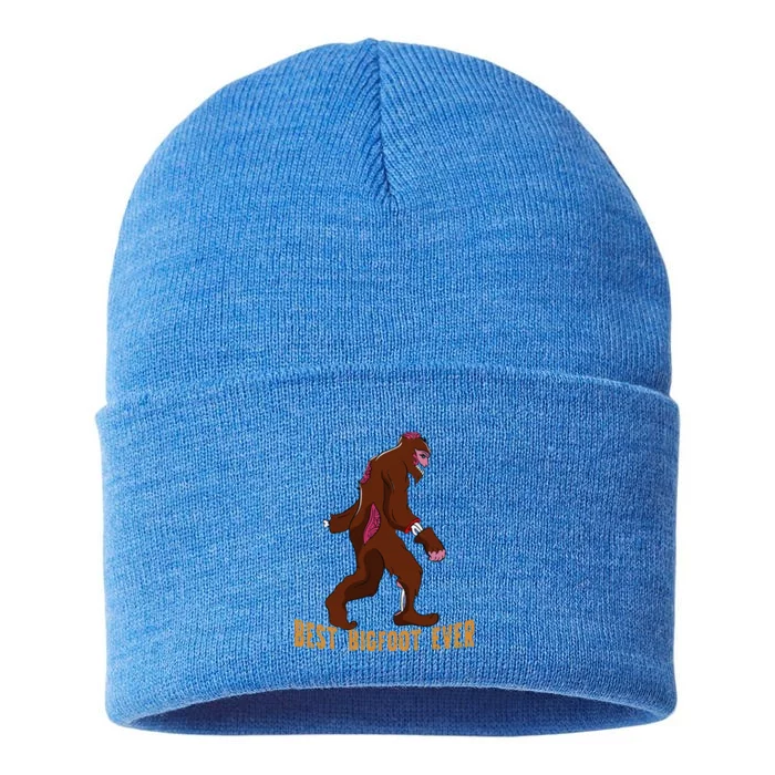 Best Bigfoot Ever Best Halloween Bigfoot Costume Gift Funny Sustainable Knit Beanie