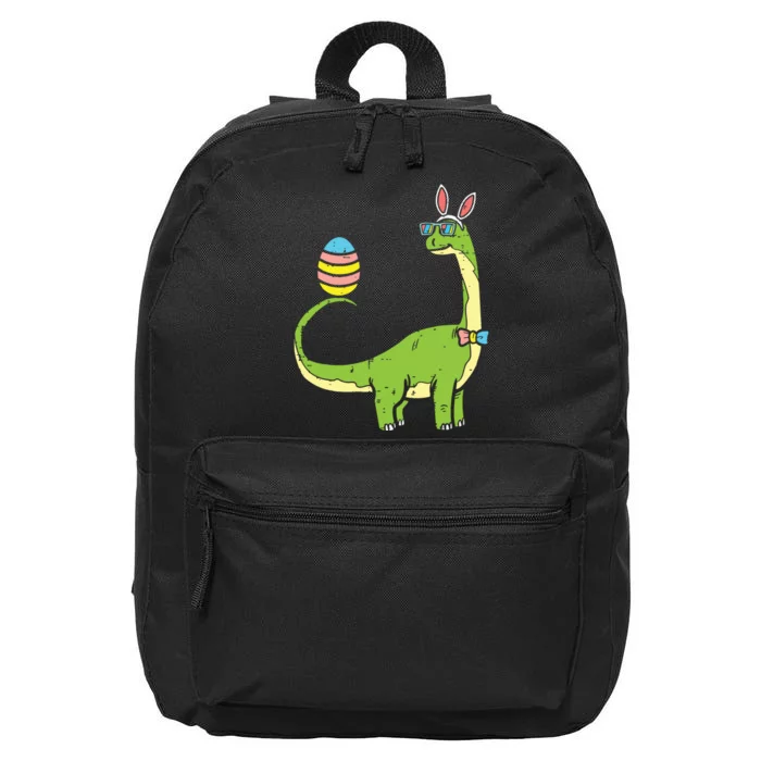 Brontosaurus Bunny Ears Egg Easter Day Dinosaur Dino 16 in Basic Backpack