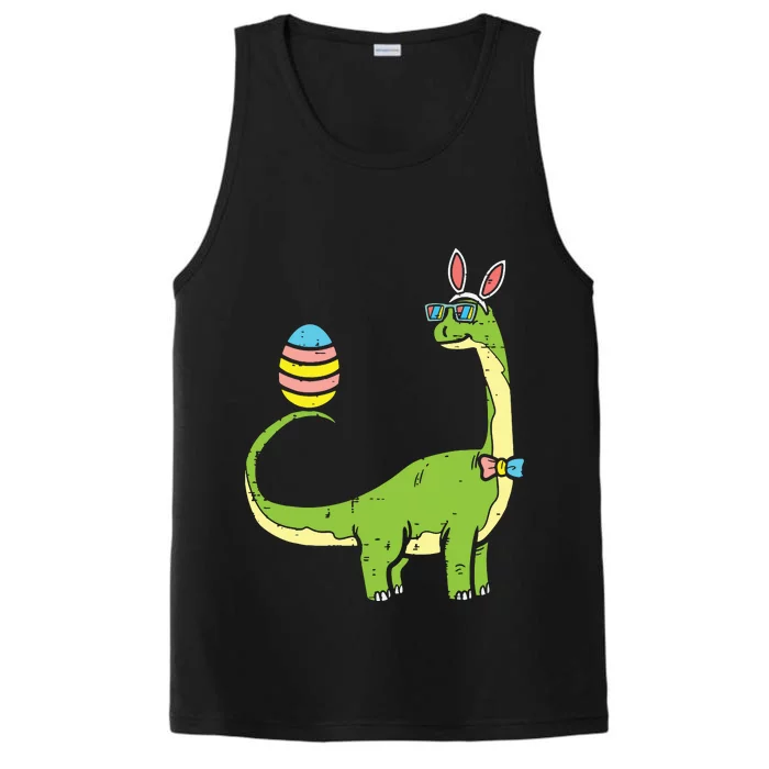 Brontosaurus Bunny Ears Egg Easter Day Dinosaur Dino Performance Tank