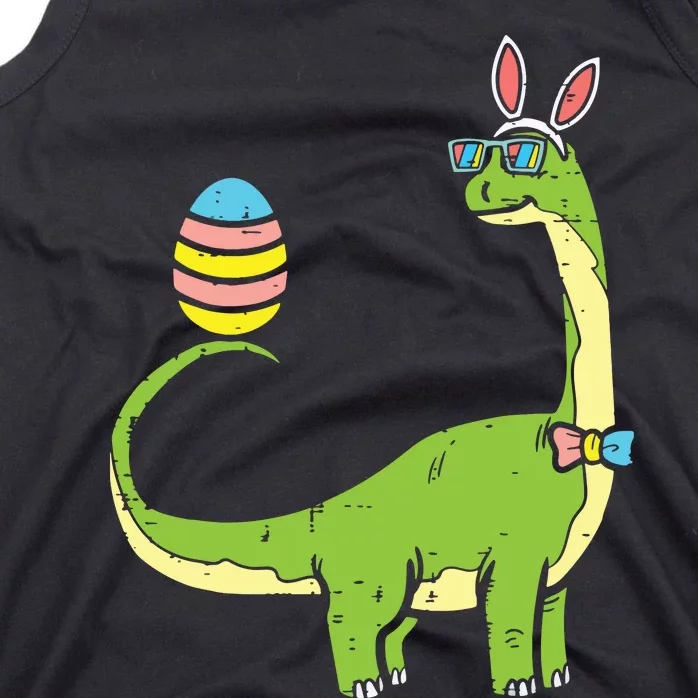 Brontosaurus Bunny Ears Egg Easter Day Dinosaur Dino Tank Top