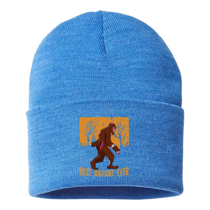 Best Bigfoot Ever Best Halloween Bigfoot Costume Gift Sustainable Knit Beanie