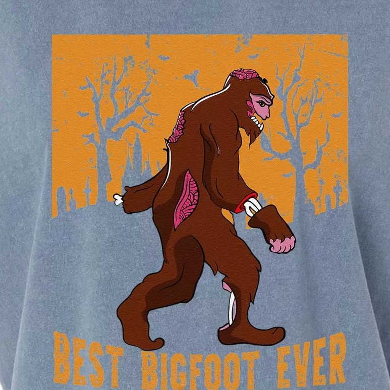 Best Bigfoot Ever Best Halloween Bigfoot Costume Gift Garment-Dyed Women's Muscle Tee