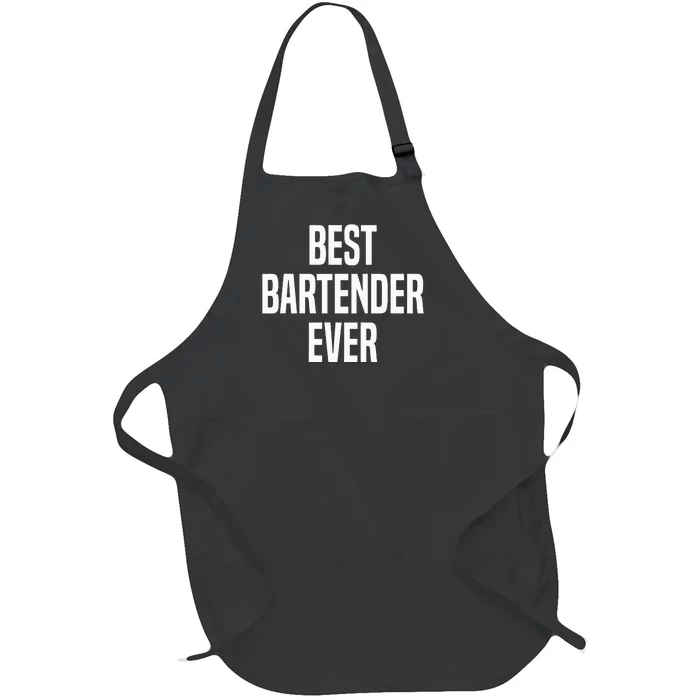 Best Bartender Ever Full-Length Apron With Pocket