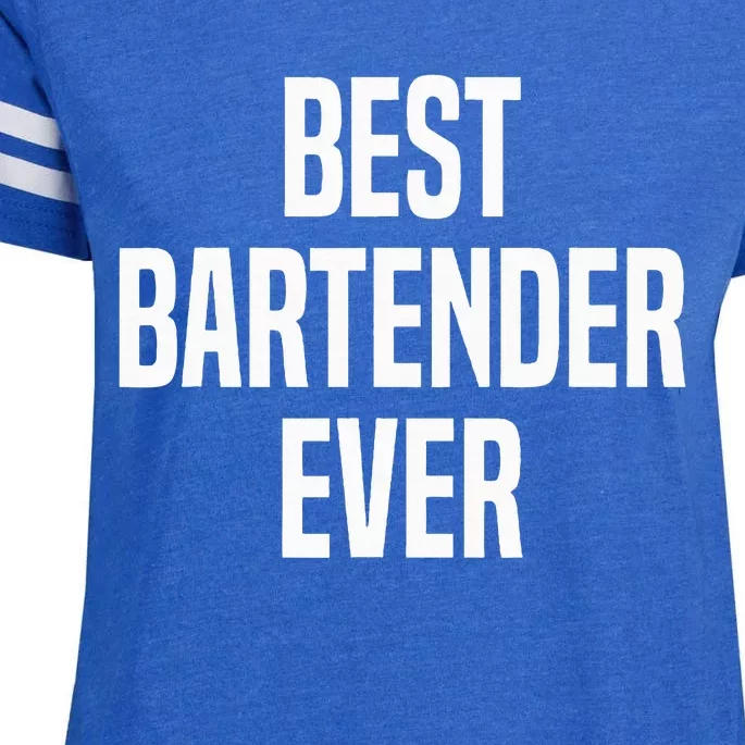 Best Bartender Ever Enza Ladies Jersey Football T-Shirt