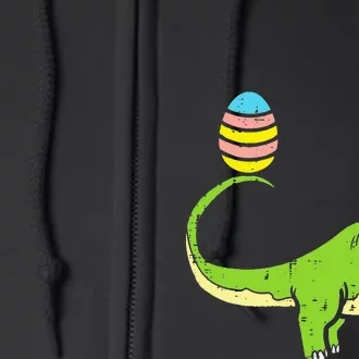 Brontosaurus Bunny Ears Egg Easter Day Dinosaur Full Zip Hoodie