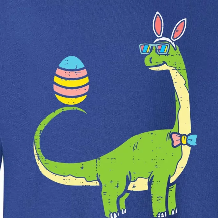 Brontosaurus Bunny Ears Egg Easter Day Dinosaur Dino Gift Toddler Sweatshirt