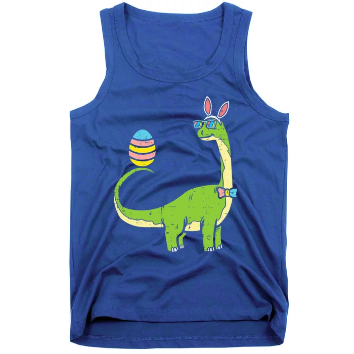 Brontosaurus Bunny Ears Egg Easter Day Dinosaur Dino Gift Tank Top