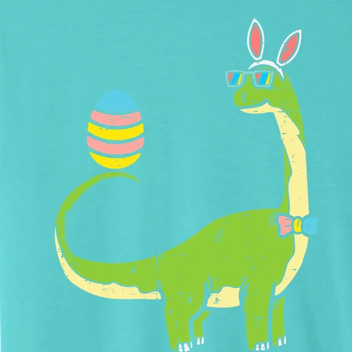 Brontosaurus Bunny Ears Egg Easter Day Dinosaur Dino Gift ChromaSoft Performance T-Shirt