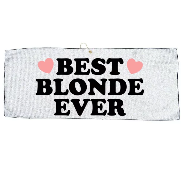 Best Blonde Ever Large Microfiber Waffle Golf Towel