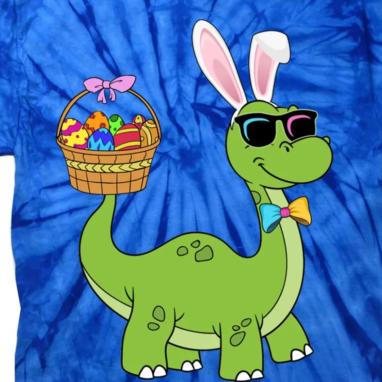 Brontosaurus Bunny Ears Egg Easter Day Dinosaur Dino Cute Gift Tie-Dye T-Shirt