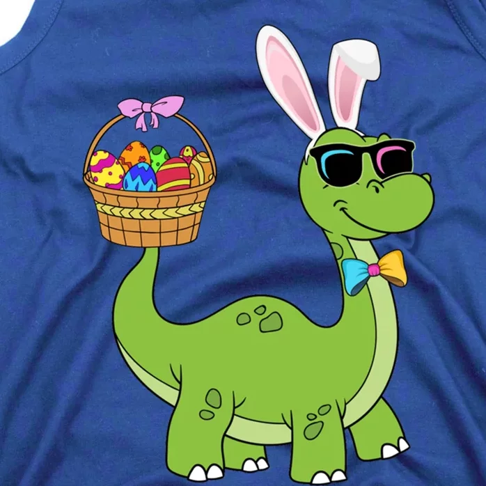 Brontosaurus Bunny Ears Egg Easter Day Dinosaur Dino Cute Gift Tank Top