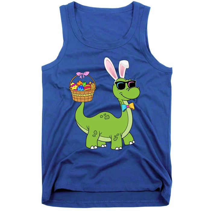 Brontosaurus Bunny Ears Egg Easter Day Dinosaur Dino Cute Gift Tank Top