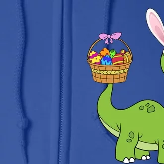 Brontosaurus Bunny Ears Egg Easter Day Dinosaur Dino Cute Gift Full Zip Hoodie