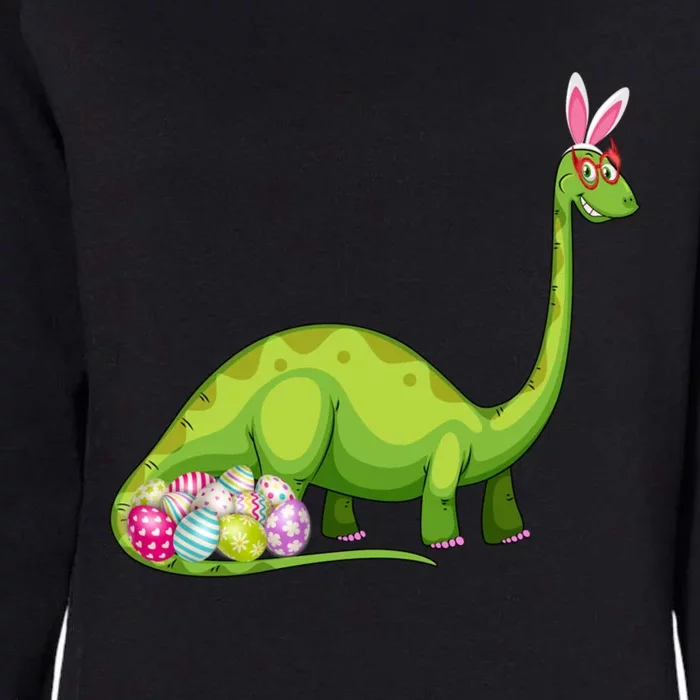 Brontosaurus Bunny Ears Egg Easter Day Dinosaur Dino Gift Womens California Wash Sweatshirt