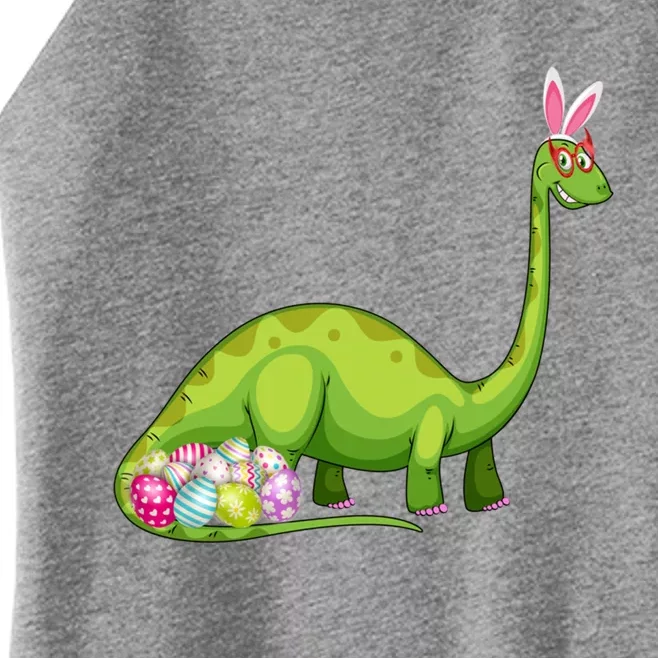 Brontosaurus Bunny Ears Egg Easter Day Dinosaur Dino Gift Women’s Perfect Tri Rocker Tank