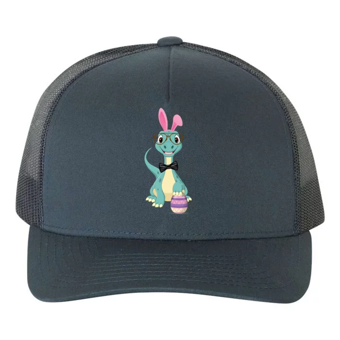 Brontosaurus Bunny Easter Day Ears Egg Dinosaur Dino Meaningful Gift Yupoong Adult 5-Panel Trucker Hat