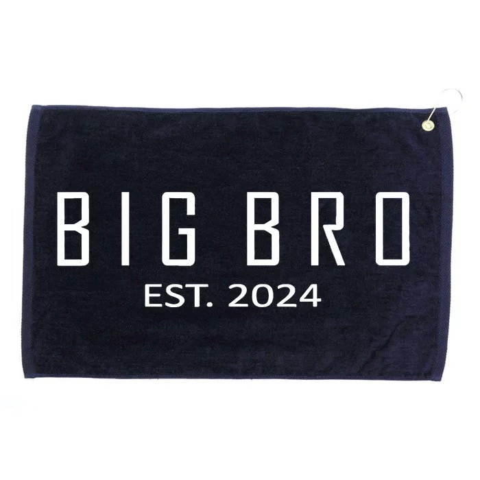 Big Bro Est 2024 Funny First Time Brother Promoted Grommeted Golf Towel