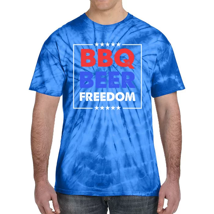 Bbq Beer Freedom Gift Bbq Beer Freedom Cute Gift Tie-Dye T-Shirt