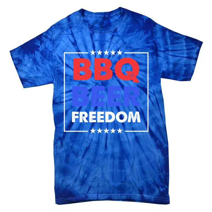 Bbq Beer Freedom Gift Bbq Beer Freedom Cute Gift Tie-Dye T-Shirt