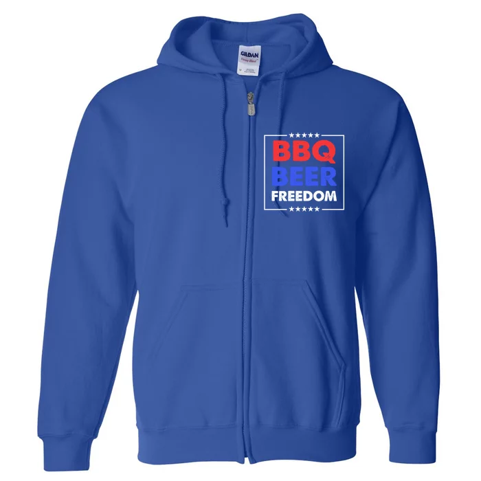 Bbq Beer Freedom Gift Bbq Beer Freedom Cute Gift Full Zip Hoodie