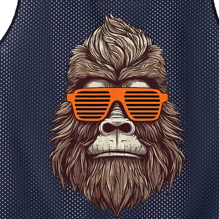 Bigfoot Birthday For Cool Striped Animal Theme Party Mesh Reversible Basketball Jersey Tank