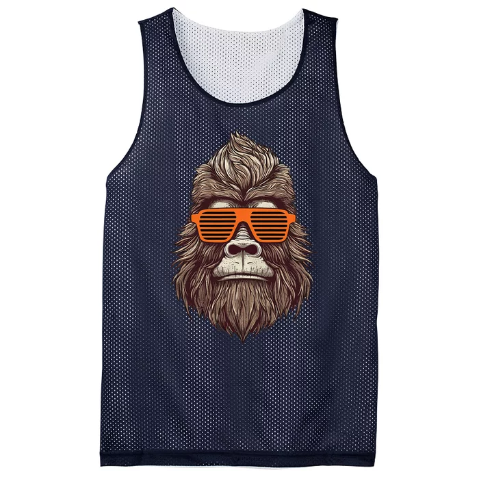 Bigfoot Birthday For Cool Striped Animal Theme Party Mesh Reversible Basketball Jersey Tank