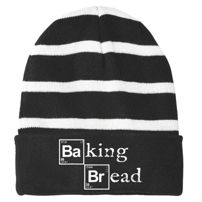 Baking Bread funny food bread baker bread maker bread Striped Beanie with Solid Band