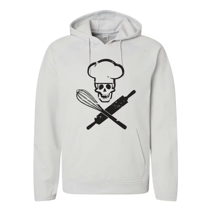 Badass Baker Funny Baking I Love Baking Humor Tee Performance Fleece Hoodie