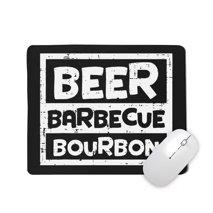 Barbecue Bourbon Fun Bbq Grill Meat Grilling Master Dad Mousepad