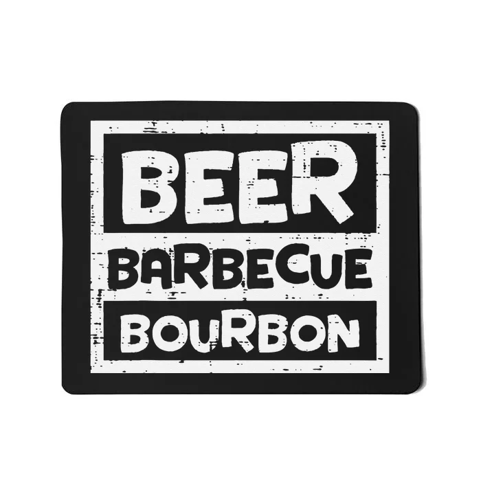 Barbecue Bourbon Fun Bbq Grill Meat Grilling Master Dad Mousepad