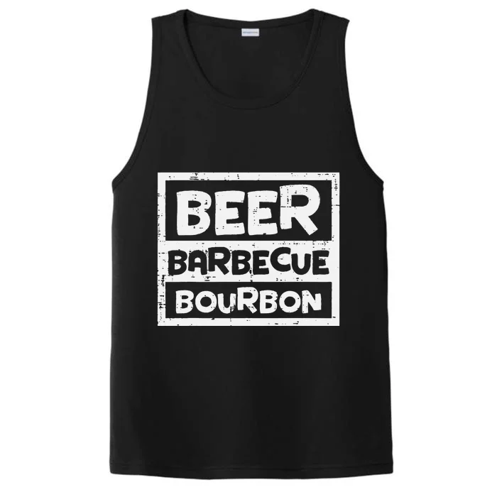 Barbecue Bourbon Fun Bbq Grill Meat Grilling Master Dad Performance Tank