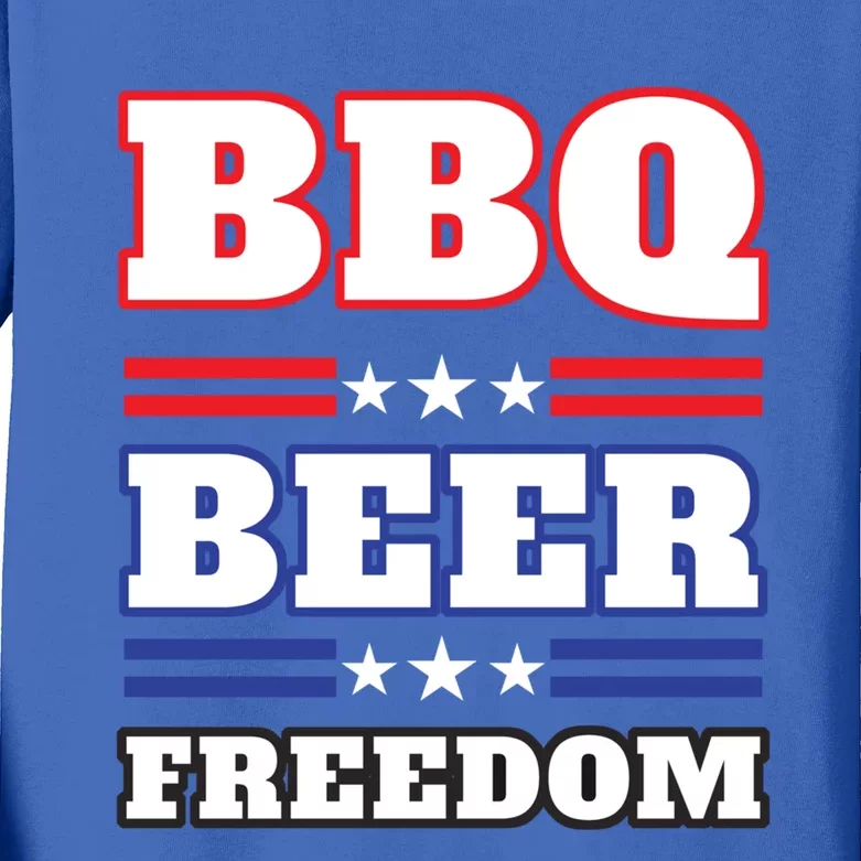 Bbq Beer Freedom 2020 Proud Meaningful Gift Kids Long Sleeve Shirt