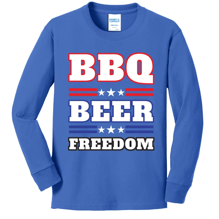 Bbq Beer Freedom 2020 Proud Meaningful Gift Kids Long Sleeve Shirt