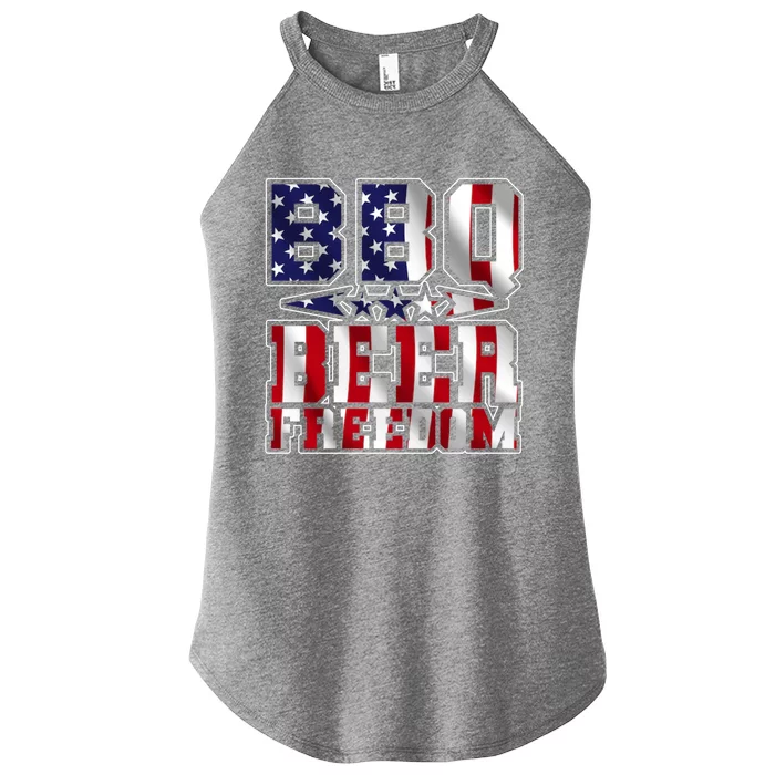 Bbq Beer Freedom Gift Women’s Perfect Tri Rocker Tank