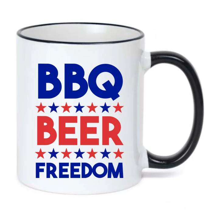 Bbq Beer Freedom 4th Of July Summer Party Gift America Usa Cool Gift Black Color Changing Mug