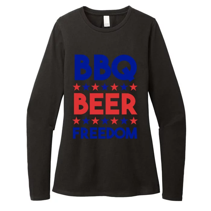 Bbq Beer Freedom 4th Of July Summer Party Gift America Usa Cool Gift Womens CVC Long Sleeve Shirt