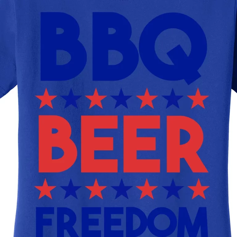 Bbq Beer Freedom 4th Of July Summer Party Gift America Usa Cool Gift Women's T-Shirt