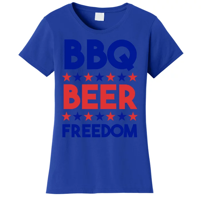 Bbq Beer Freedom 4th Of July Summer Party Gift America Usa Cool Gift Women's T-Shirt