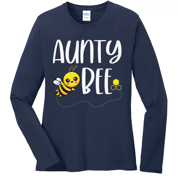 Birthday Bee Family Matching Aunty Bee Auntie Beekeeper Aunt Ladies Long Sleeve Shirt