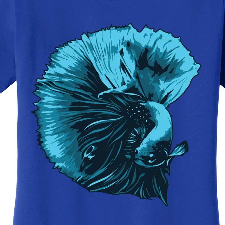 Blue Betta Fish And Siamese Fighting Fish Aquarium Owner Funny Gift Women's T-Shirt