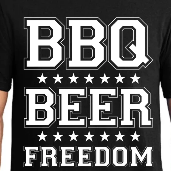 Bbq Beer Freedom America Usa America 2020 Proud American Gift Pajama Set