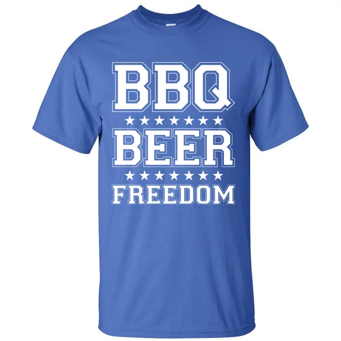 Bbq Beer Freedom America Usa America 2020 Proud American Gift Tall T-Shirt