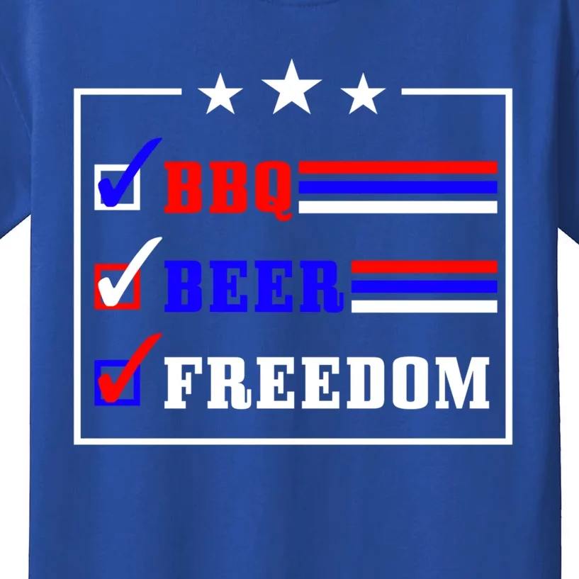 Bbq Beer Freedom Gift Kids T-Shirt