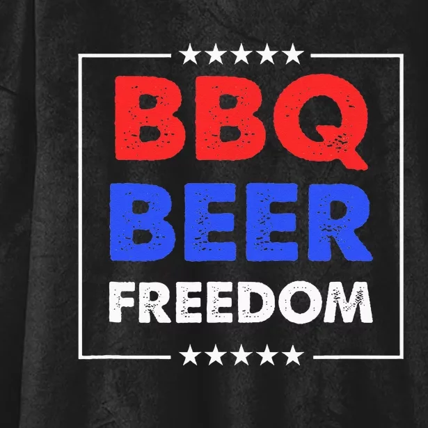 BBQ Beer Freedom Hooded Wearable Blanket