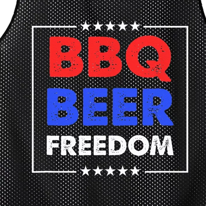 BBQ Beer Freedom Mesh Reversible Basketball Jersey Tank