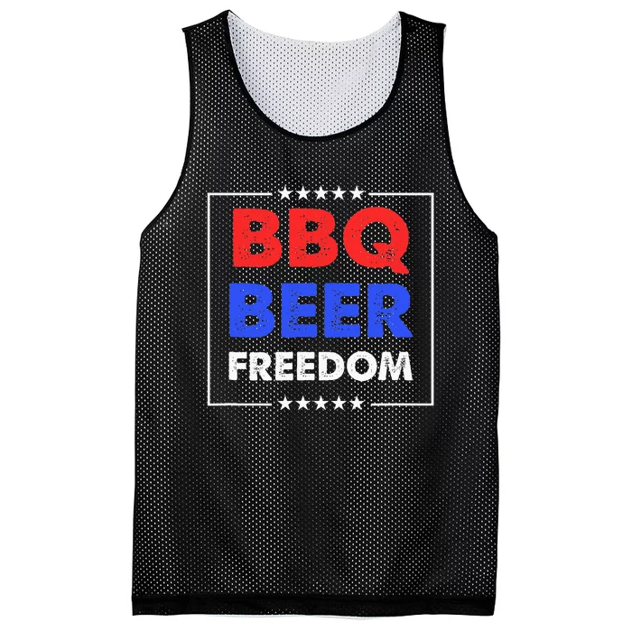 BBQ Beer Freedom Mesh Reversible Basketball Jersey Tank