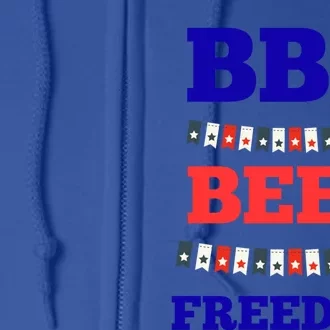 Bbq Beer Freedom Gift Full Zip Hoodie